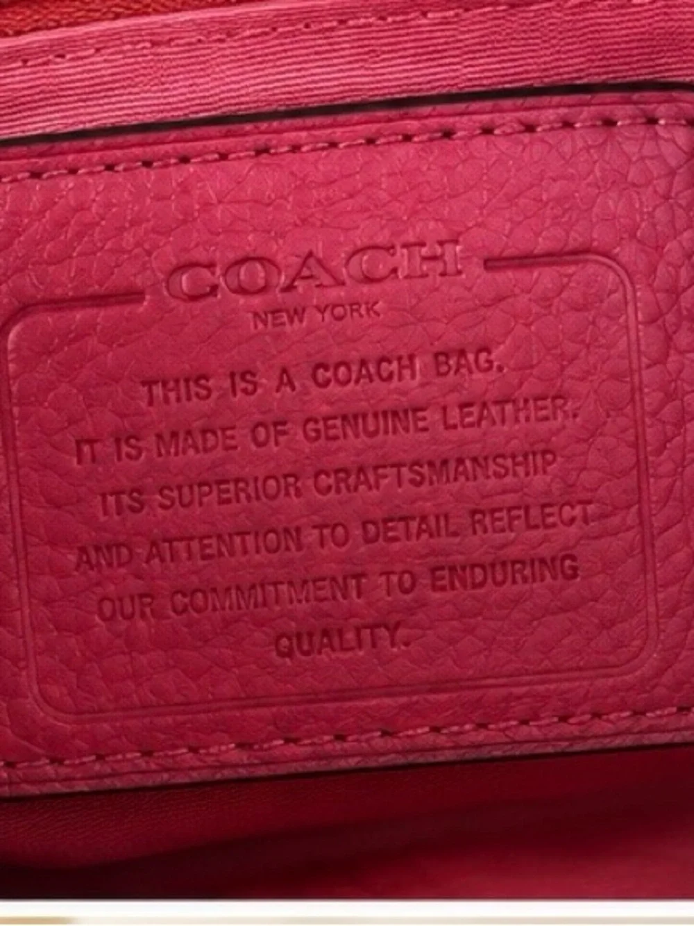 Coach Pink Leather Bag